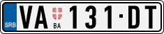 License plate of Serbia, Cars