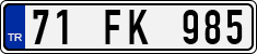 License plate of Turkey, Regular plates