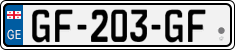 License plate of Georgia, Cars (2014)