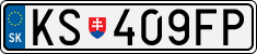 License plate of Slovakia, Cars