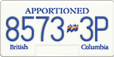 British Columbia, Apportioned (1234-5P)