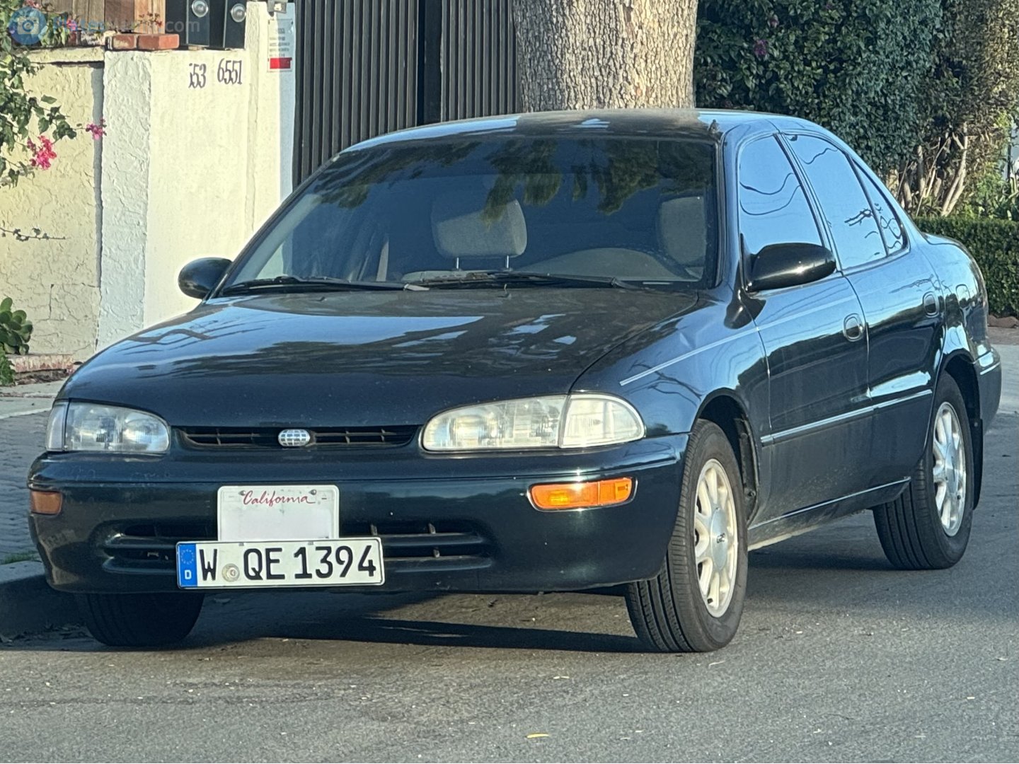 W QE 1394, License plate without vehicle 