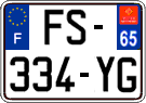 French license plate, SIV (ordinary)