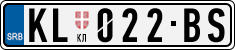 License plate of Serbia, Cars