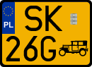 License plates of Poland, Oldtimers