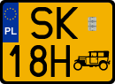 License plates of Poland, Oldtimers
