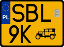 License plates of Poland, Oldtimers