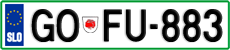 License plate of Slovenia, Cars