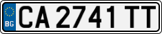 License plate of Bulgaria, Cars