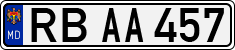 License plate of Moldova, Cars (1992)