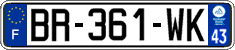 French license plate, SIV (ordinary)