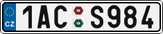 License plate of the Czech Republic, Cars (2001)