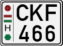 license plates of Hungary, Cars (1990)