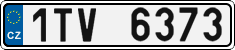 License plate of the Czech Republic, Cars (2001)