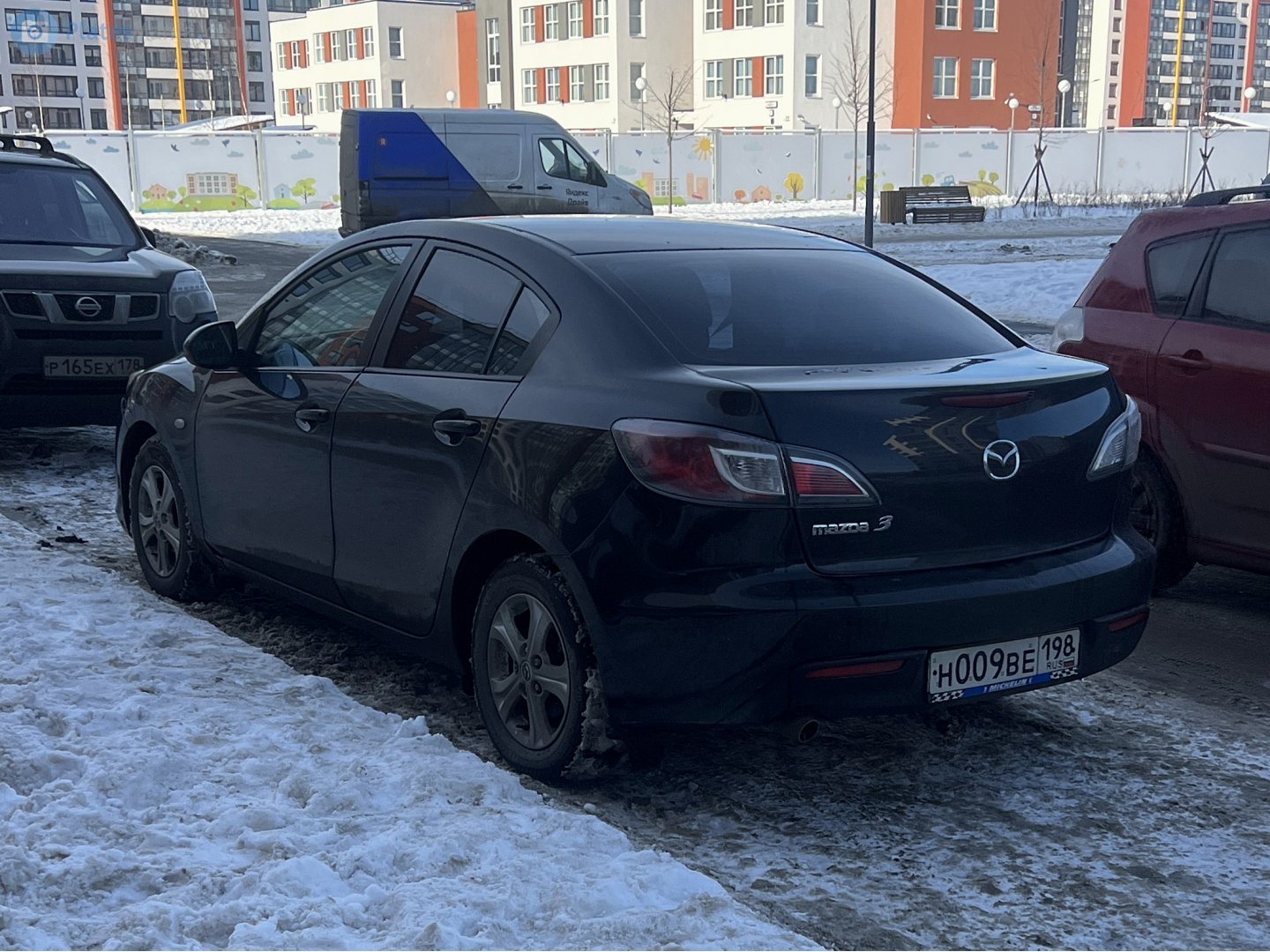 н 009 ве 198, Mazda 3 2nd gen Sedan (BL), 2009–2013
