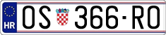 License plate of Croatia, Regular plates