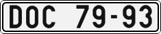 License plate of the Czech Republic, Cars (1960)