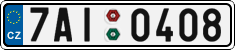 License plate of the Czech Republic, Cars (2001)