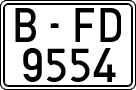 B 9554 FD