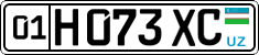 License plate of Uzbekistan, Private owners