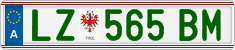 License plate of Austria, Regular plates