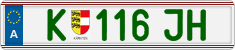 License plate of Austria, Regular plates
