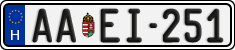 license plates of Hungary, Regular plates (2022)
