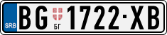 License plate of Serbia, Cars