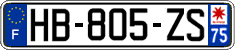 French license plate, SIV (ordinary)
