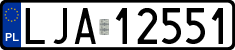 License plates of Poland, Regular car plates
