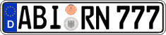 German license plate, Regular plates