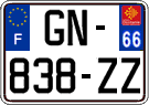 French license plate, SIV (ordinary)