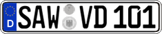 German license plate, Regular plates