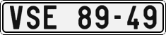 License plate of the Czech Republic, Cars (1960)