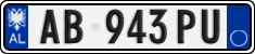 License plate of Albania, Cars (2011)