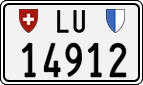 License plate of Switzerland, Cars