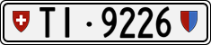 License plate of Switzerland, Cars