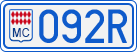 License plate of Monaco, Cars