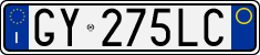 License plate of Italy, Cars (1994 year series)
