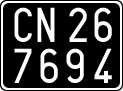 License plate of Italy, Cars (1927 year series)