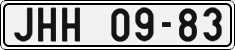 License plate of the Czech Republic, Cars (1960)