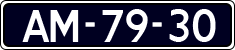 License plate of the Netherlands, Imported oldtimers (cars)