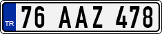 License plate of Turkey, Regular plates