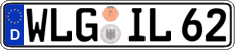 German license plate, Regular plates