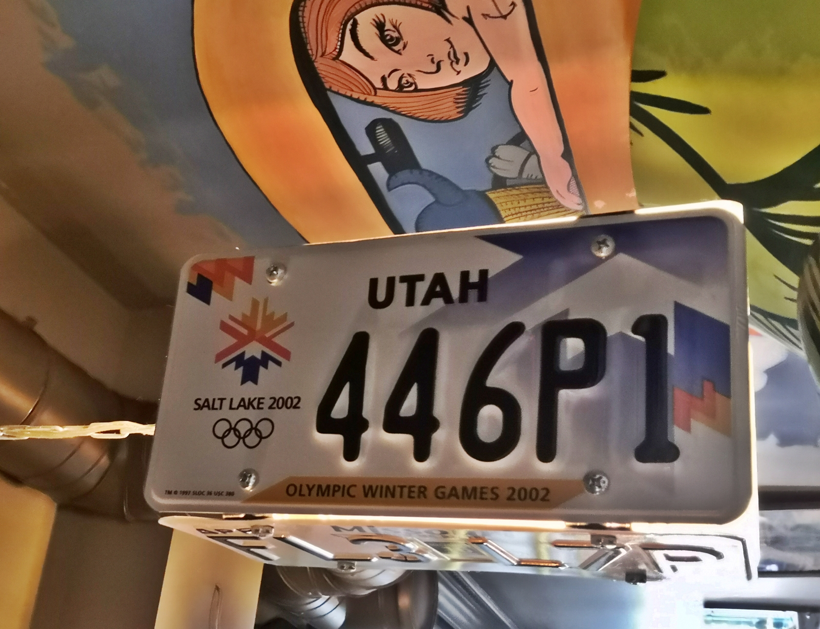 446P1, License plate without vehicle 