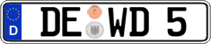 German license plate, Regular plates