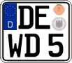 German license plate, Regular plates