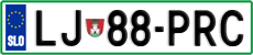 License plate of Slovenia, Cars