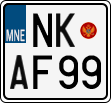 License plate of Montenegro, Motorcycles