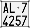 License plate of Italy, Motorcycles (1927 year series)